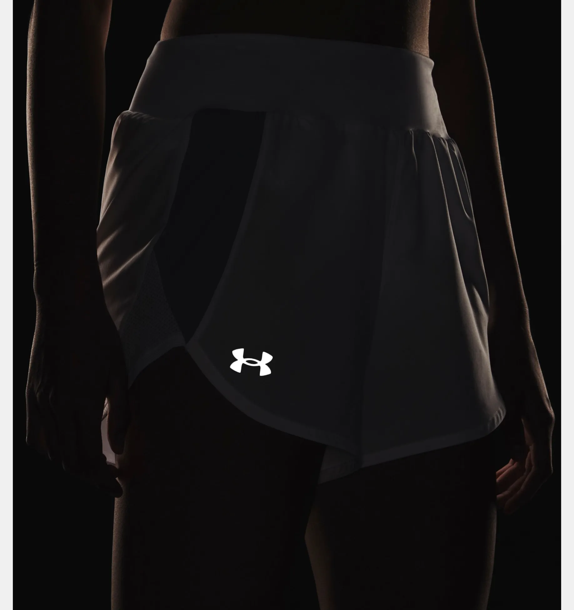 Cheap Under Armour Shorts Ua Fly-By Elite High-Rise Da Donna White / Harbor Blue - 101