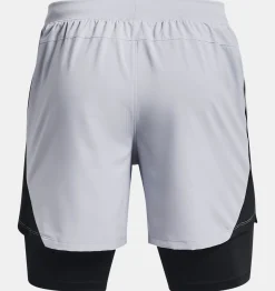 Store Under Armour Shorts Ua Launch 13 Cm 2 In 1 Da Uomo Mod Gray / Black - 011
