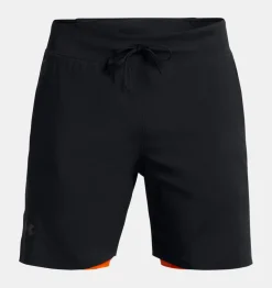 Best Sale Under Armour Shorts Ua Launch Elite 2-In-1 18 Cm Da Uomo Black / Team Orange - 002