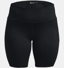 Best Sale Under Armour Shorts Ua Meridian Bike Da Donna Black / Metallic Silver - 001