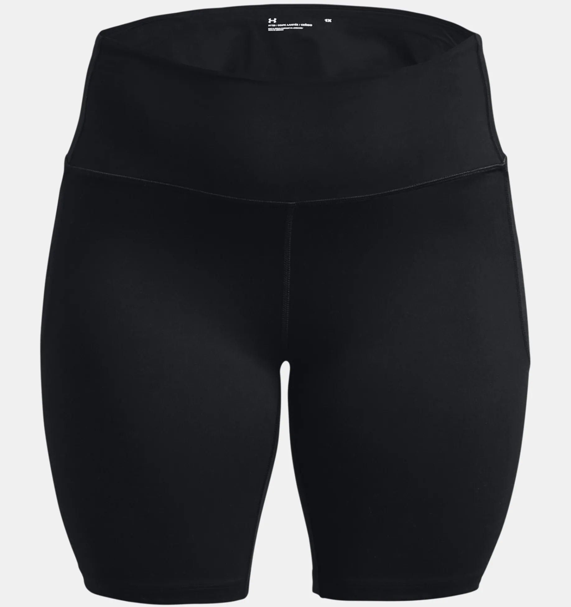 Best Sale Under Armour Shorts Ua Meridian Bike Da Donna Black / Metallic Silver - 001