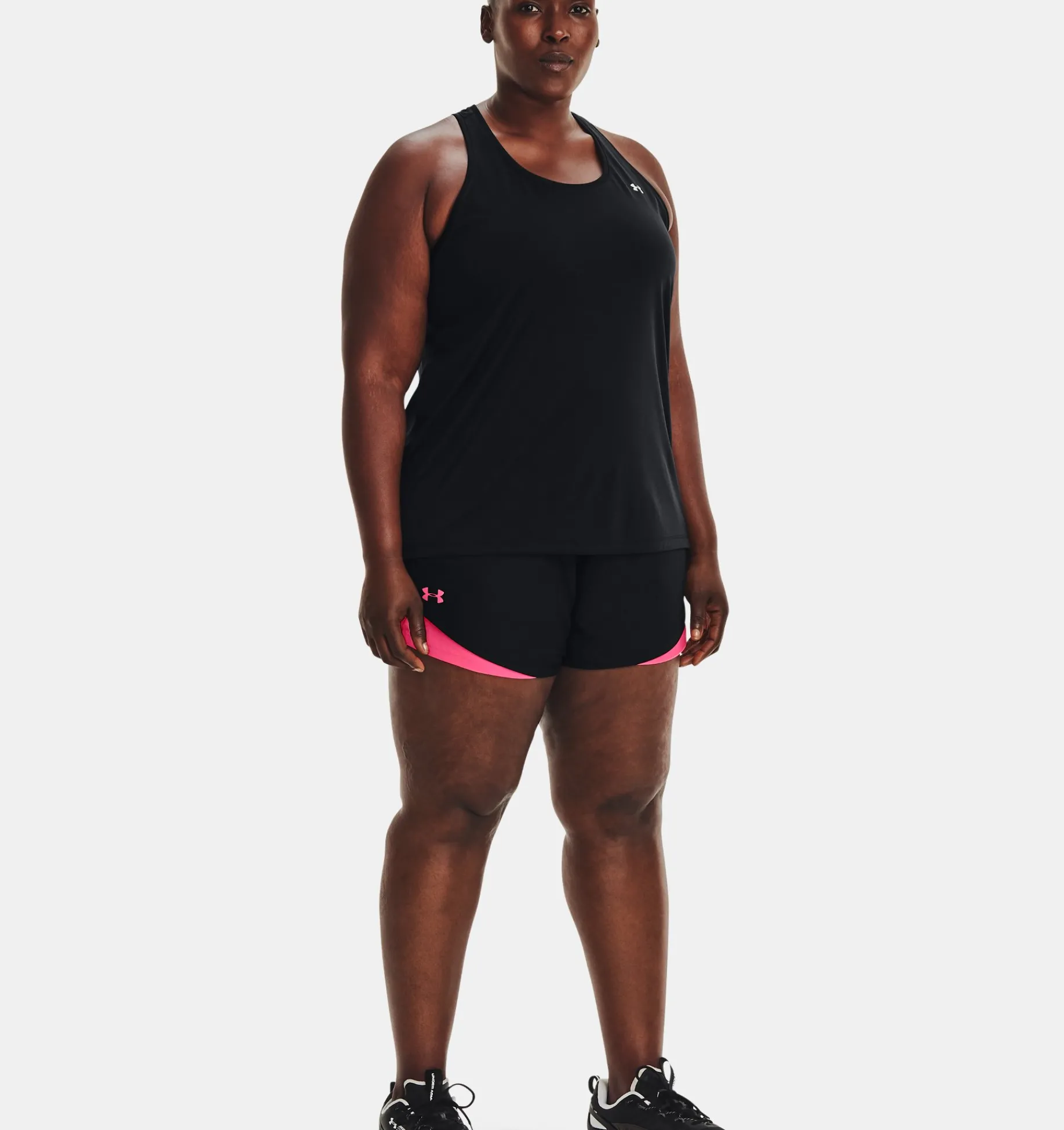 Cheap Under Armour Shorts Ua Play Up 3.0 Da Donna Black / Cerise - 028