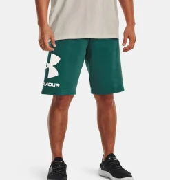 Best Under Armour Shorts Ua Rival Fleece Big Logo Da Uomo Coastal Teal / Onyx White - 722