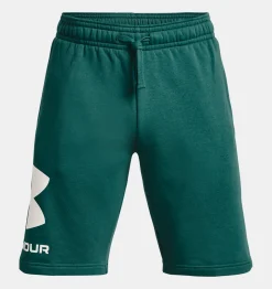Best Under Armour Shorts Ua Rival Fleece Big Logo Da Uomo Coastal Teal / Onyx White - 722