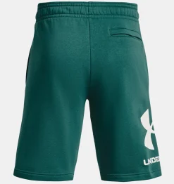 Best Under Armour Shorts Ua Rival Fleece Big Logo Da Uomo Coastal Teal / Onyx White - 722