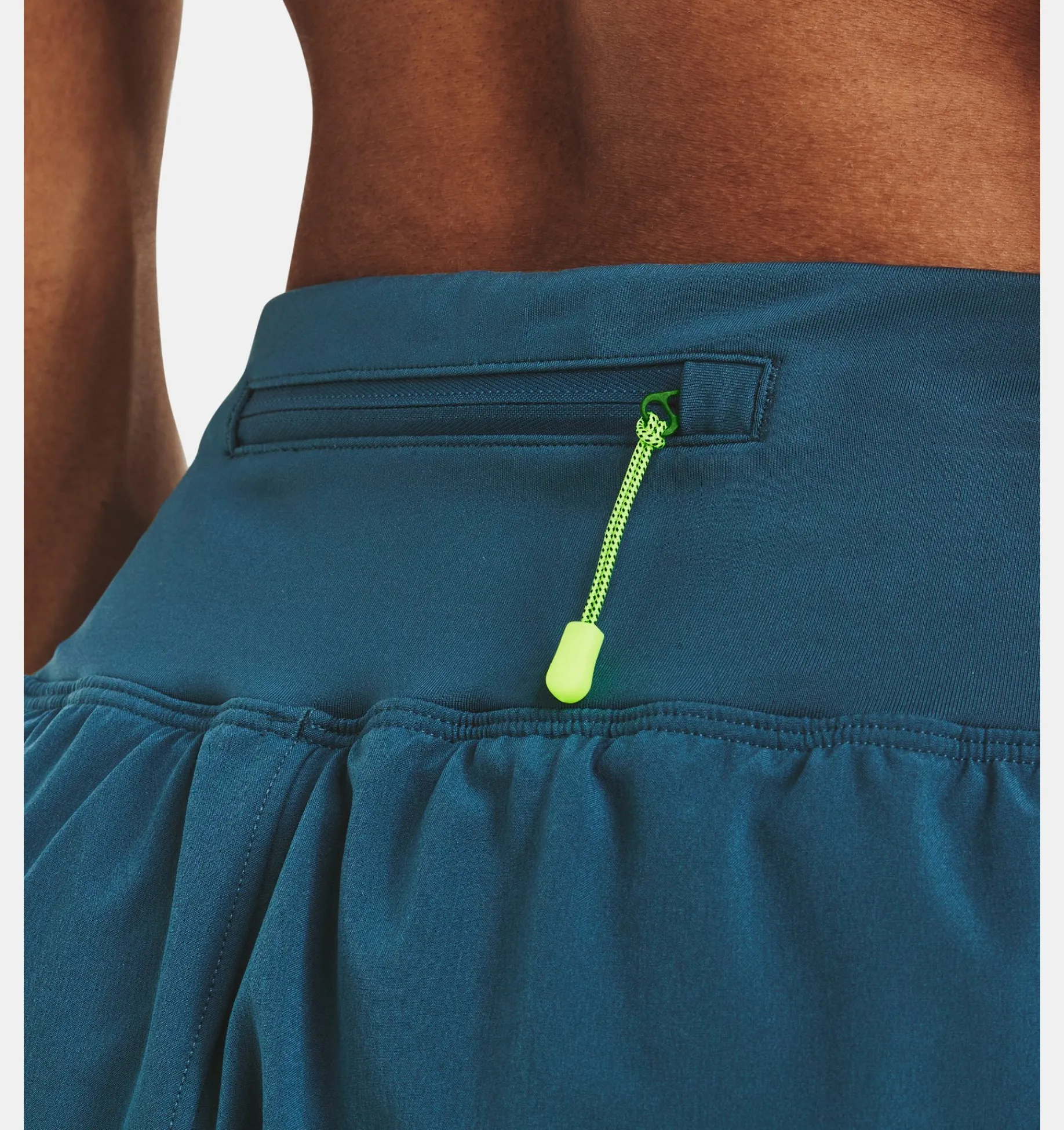 Discount Under Armour Shorts Ua Run Anywhere Da Donna Static Blue / Lime Surge - 414