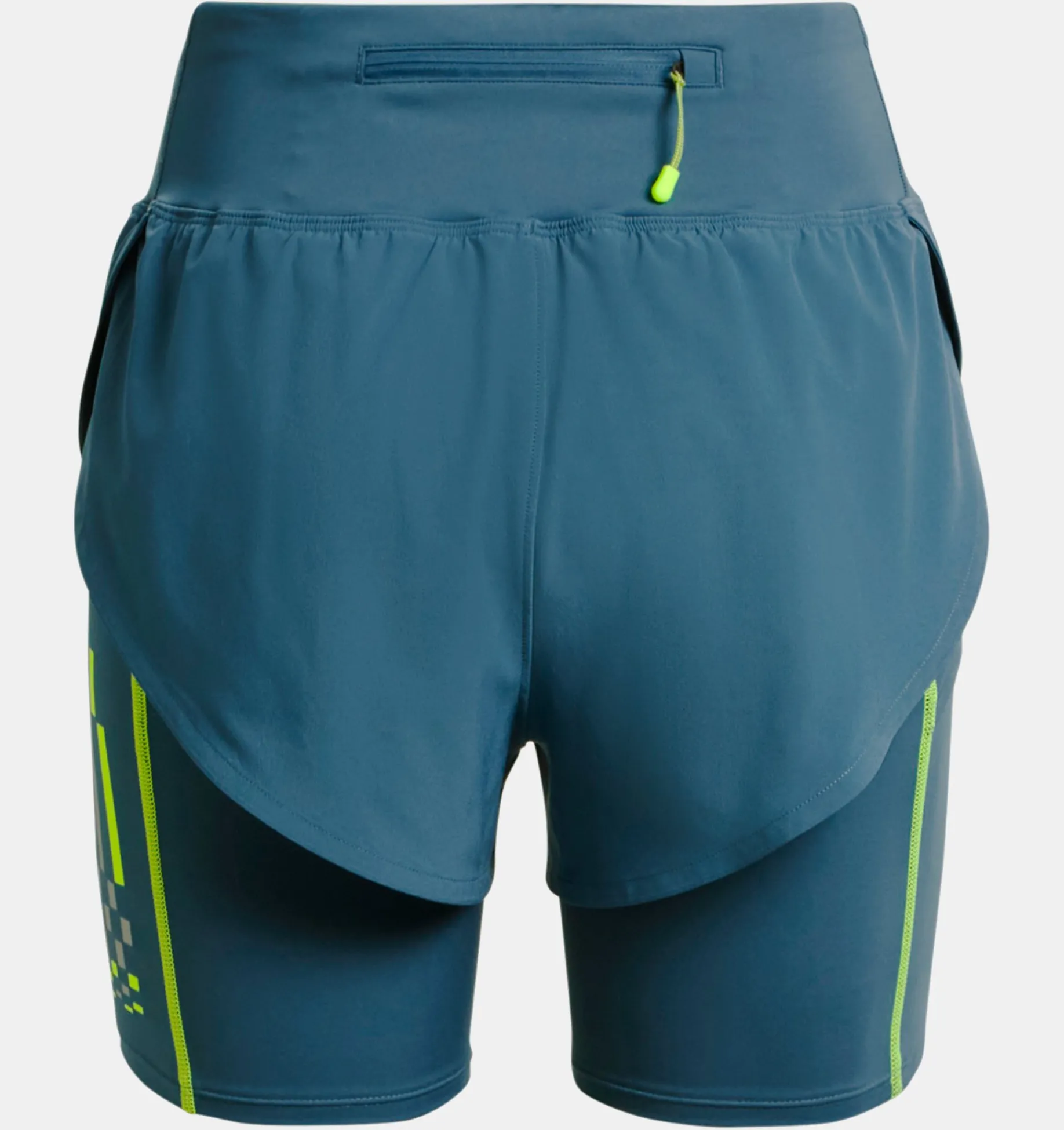 Discount Under Armour Shorts Ua Run Anywhere Da Donna Static Blue / Lime Surge - 414