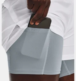 Shop Under Armour Shorts Ua Run Stamina 2-In-1 Da Donna White / Harbor Blue - 100