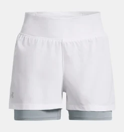 Shop Under Armour Shorts Ua Run Stamina 2-In-1 Da Donna White / Harbor Blue - 100