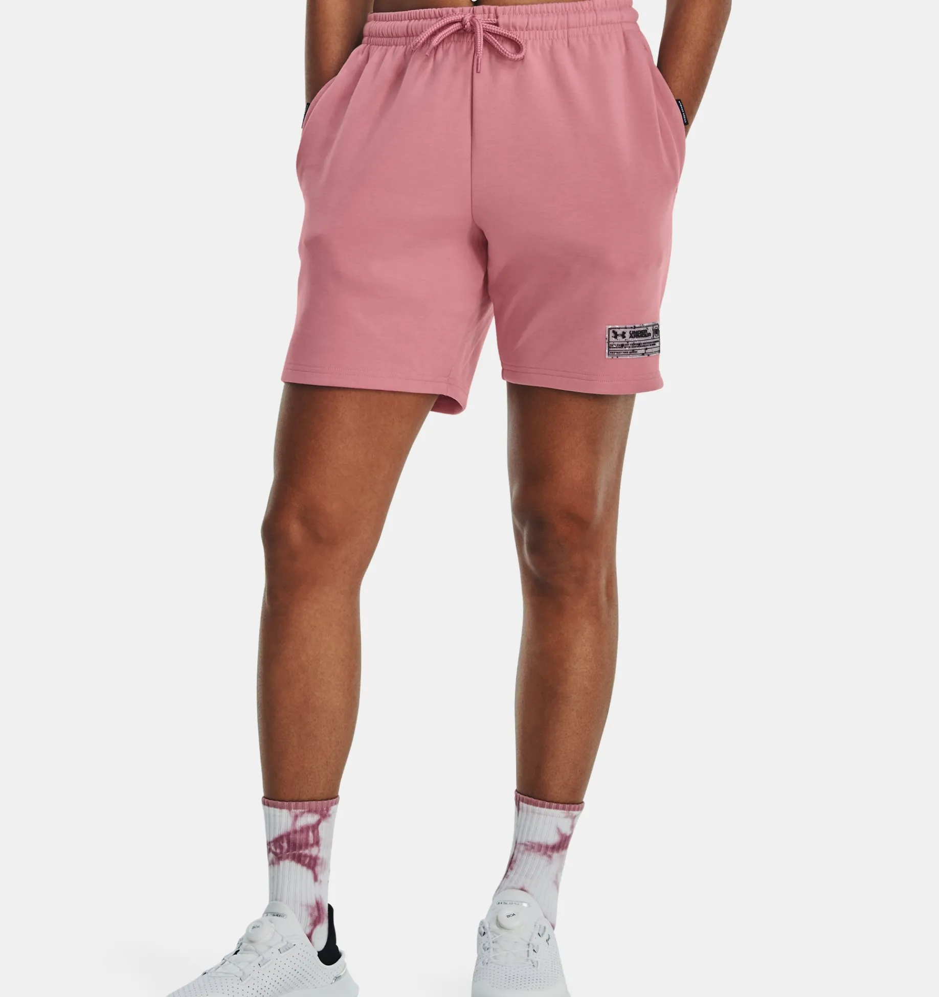 Cheap Under Armour Shorts Ua Summit Knit Unisex Pink Elixir / Black - 697