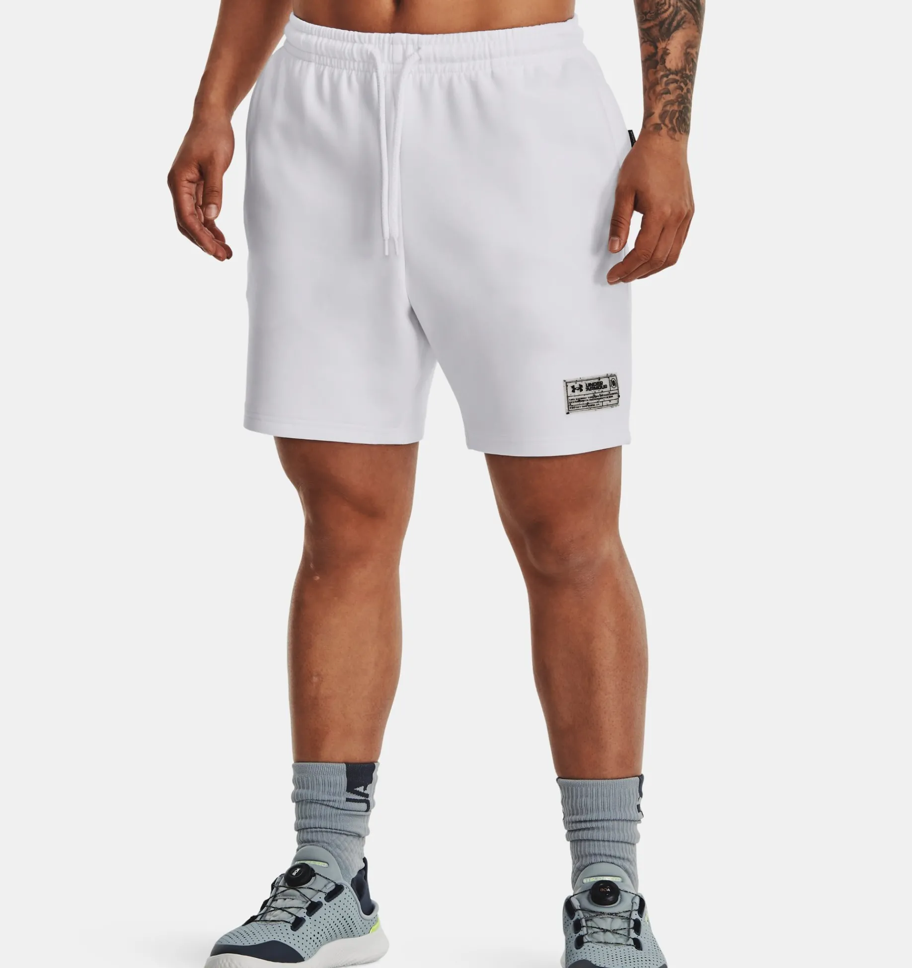 Best Sale Under Armour Shorts Ua Summit Knit Unisex White / Black - 100