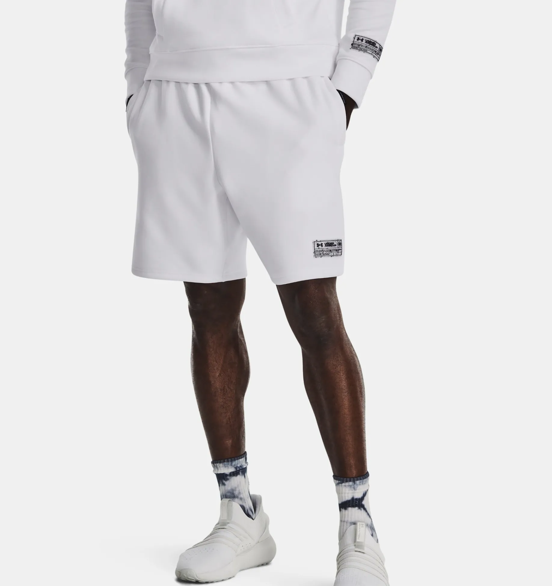 Best Sale Under Armour Shorts Ua Summit Knit Unisex White / Black - 100