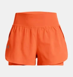 Online Under Armour Shorts Ua Train Anywhere 2-In-1 Da Donna Orange Blast / Reflective - 866