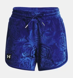 Sale Under Armour Shorts Ua Velour Rose Da Donna Bauhaus Blue / Silver Chrome - 456