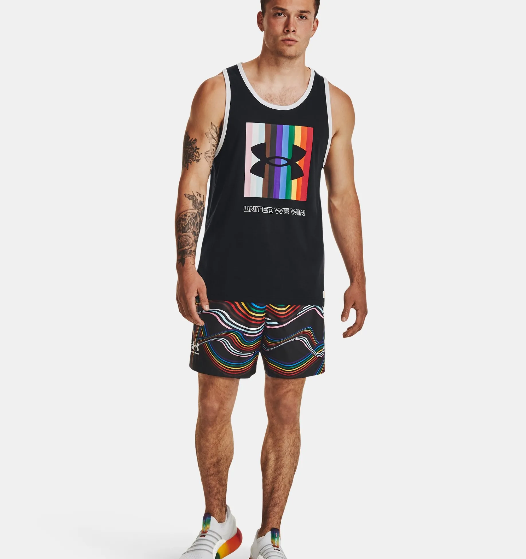Best Sale Under Armour Shorts Ua Woven Volley Pride Da Uomo Black / White - 001