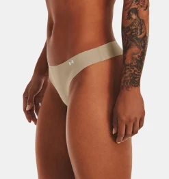 Hot Under Armour Tanga Ua Pure Stretch Da Donna In Confezione Tripla Beige / White - 249