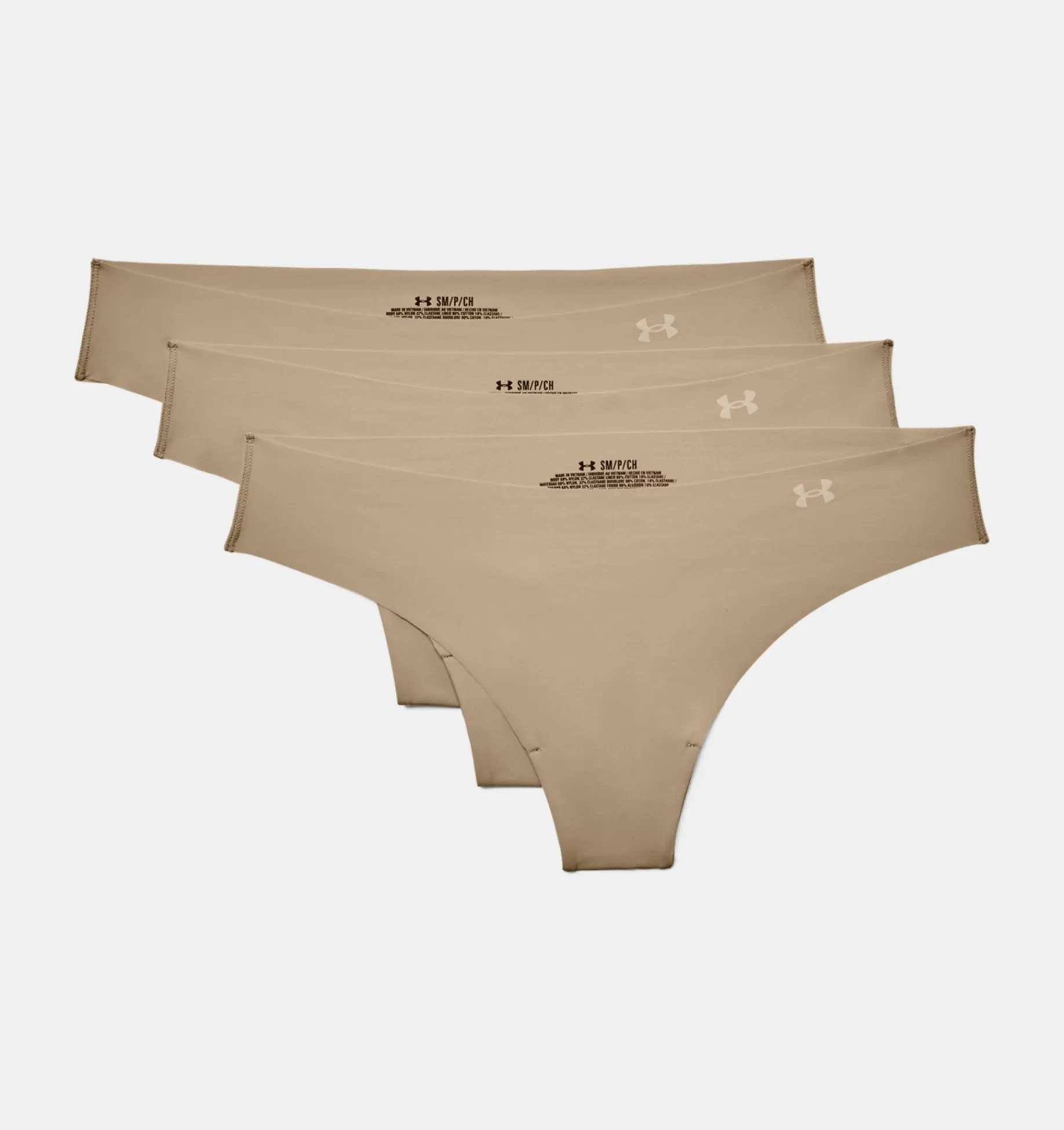 Hot Under Armour Tanga Ua Pure Stretch Da Donna In Confezione Tripla Beige / White - 249