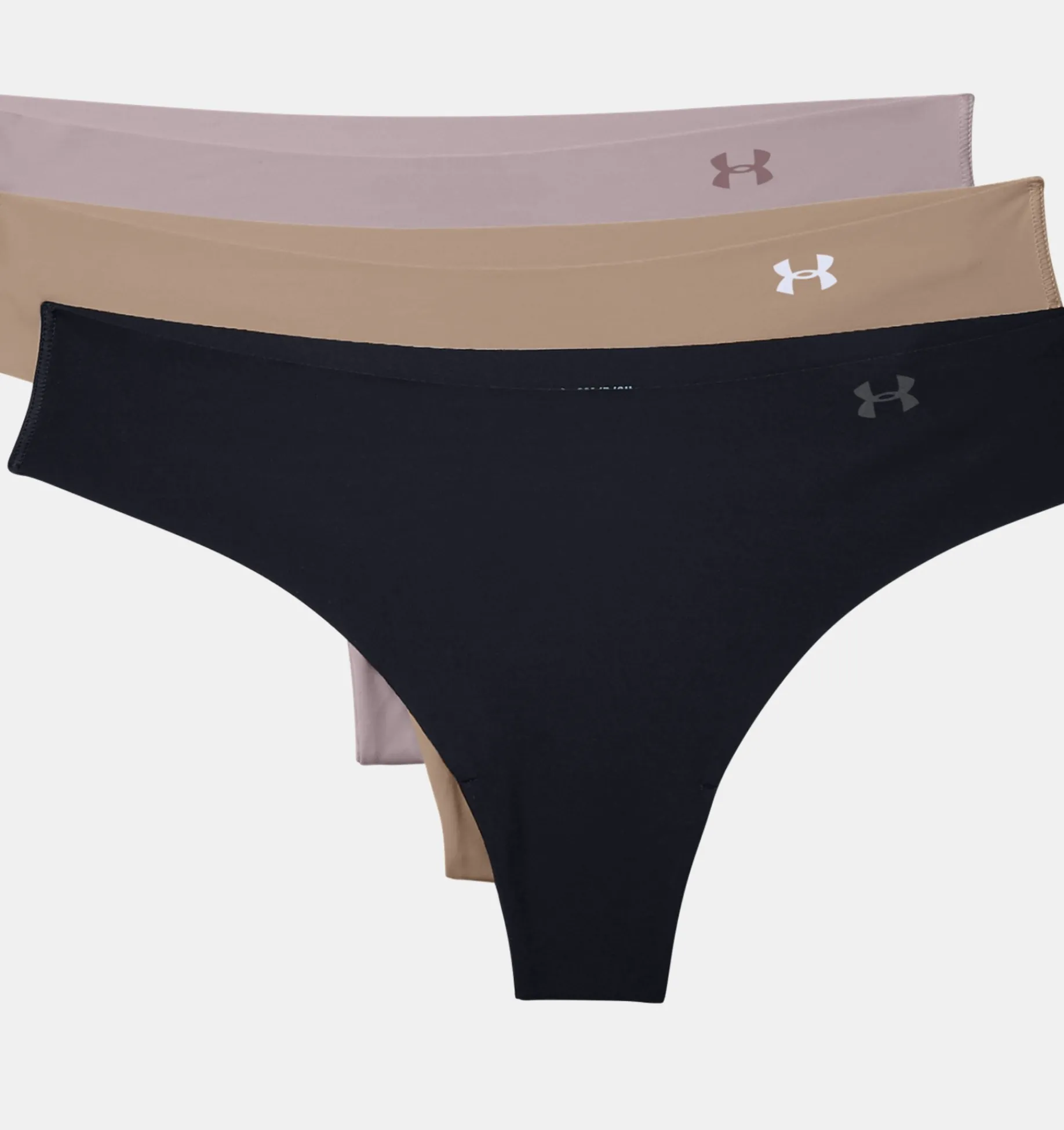Cheap Under Armour Tanga Ua Pure Stretch Da Donna In Confezione Tripla Black / Beige - 004
