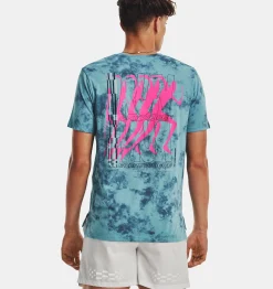 Store Under Armour T-Shirt A Maniche Corte Ua Run Anywhere Da Uomo Still Water / Rebel Pink - 400