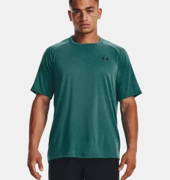 Sale Under Armour T-Shirt A Maniche Corte Ua Tech™ 2.0 Textured Da Uomo Coastal Teal / Black - 722