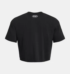 Best Sale Under Armour T-Shirt Project Rock Heavyweight Stay Hungry Ritagliata Da Uomo Black / White - 001