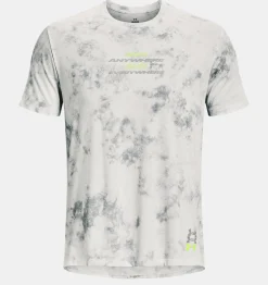 Flash Sale Under Armour T-Shirt Ua Run Anywhere Da Uomo Gray Mist / Lime Surge - 006