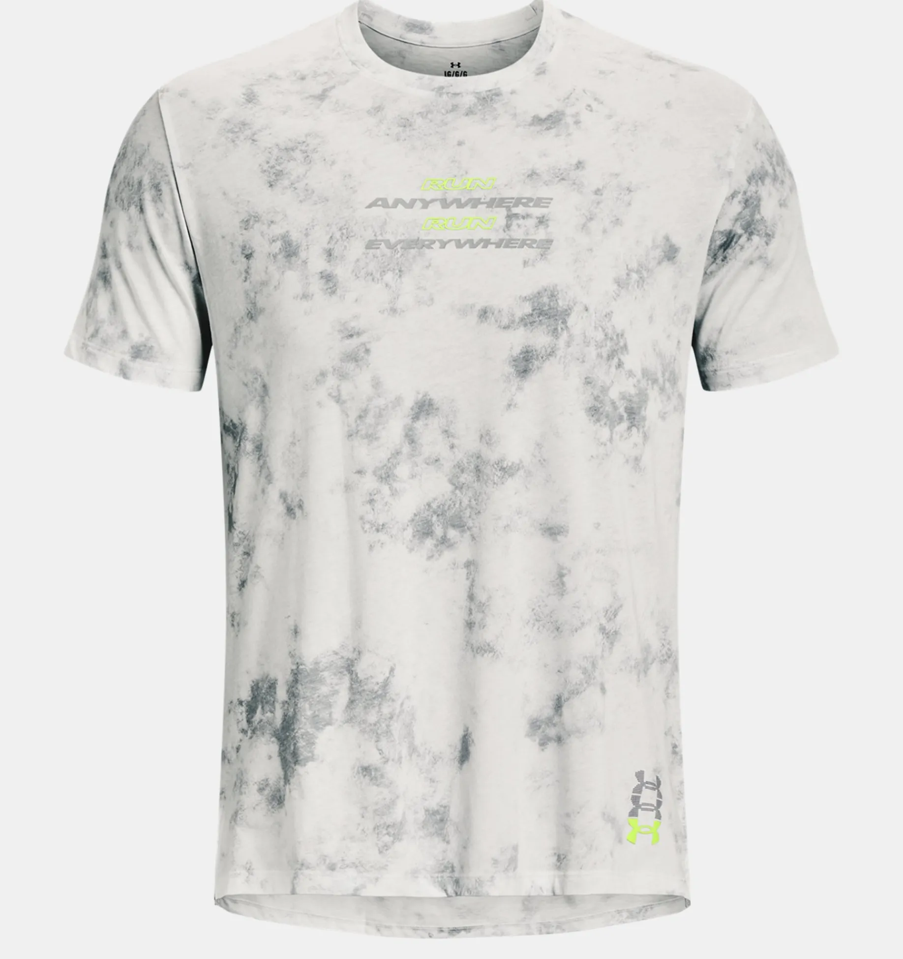 Flash Sale Under Armour T-Shirt Ua Run Anywhere Da Uomo Gray Mist / Lime Surge - 006