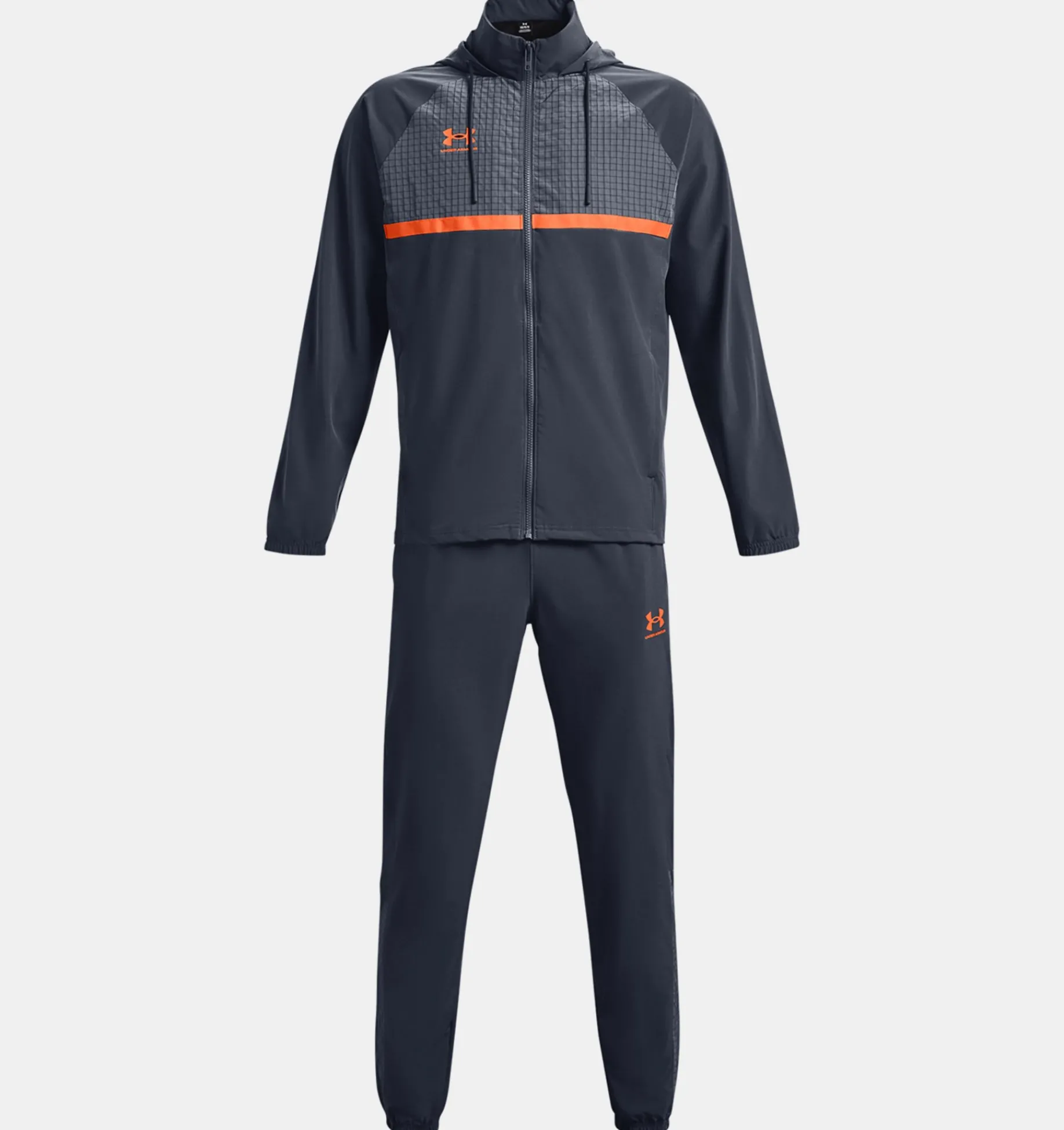 Cheap Under Armour Tuta Ua Accelerate Da Uomo Downpour Gray / Orange Blast - 044