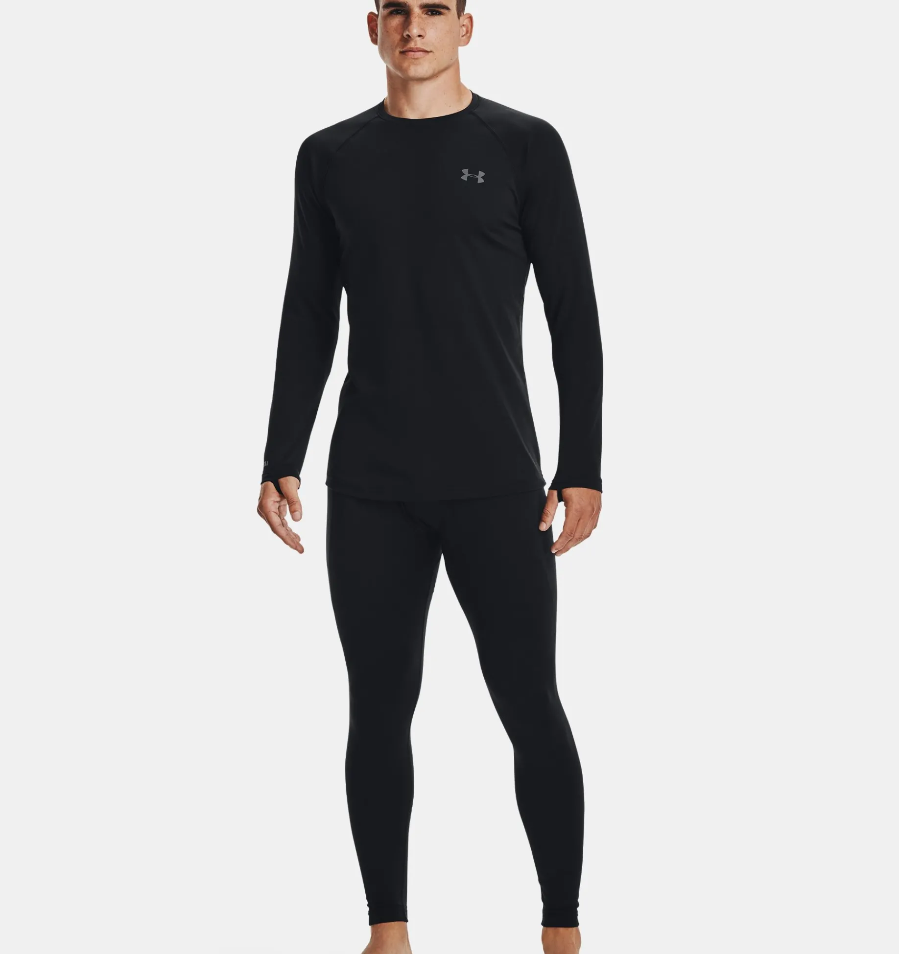 Hot Under Armour Ua Base 3.0 Crew Da Uomo Black / Pitch Gray - 001