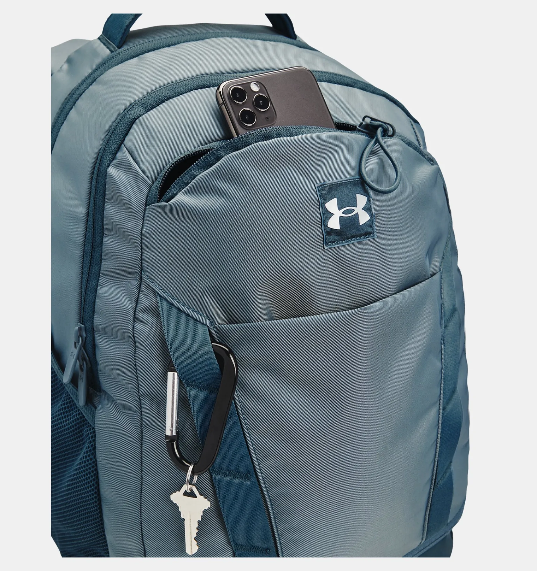 Shop Under Armour Zaino Ua Hustle Signature Da Donna Static Blue / Metallic Harbor Blue - 414